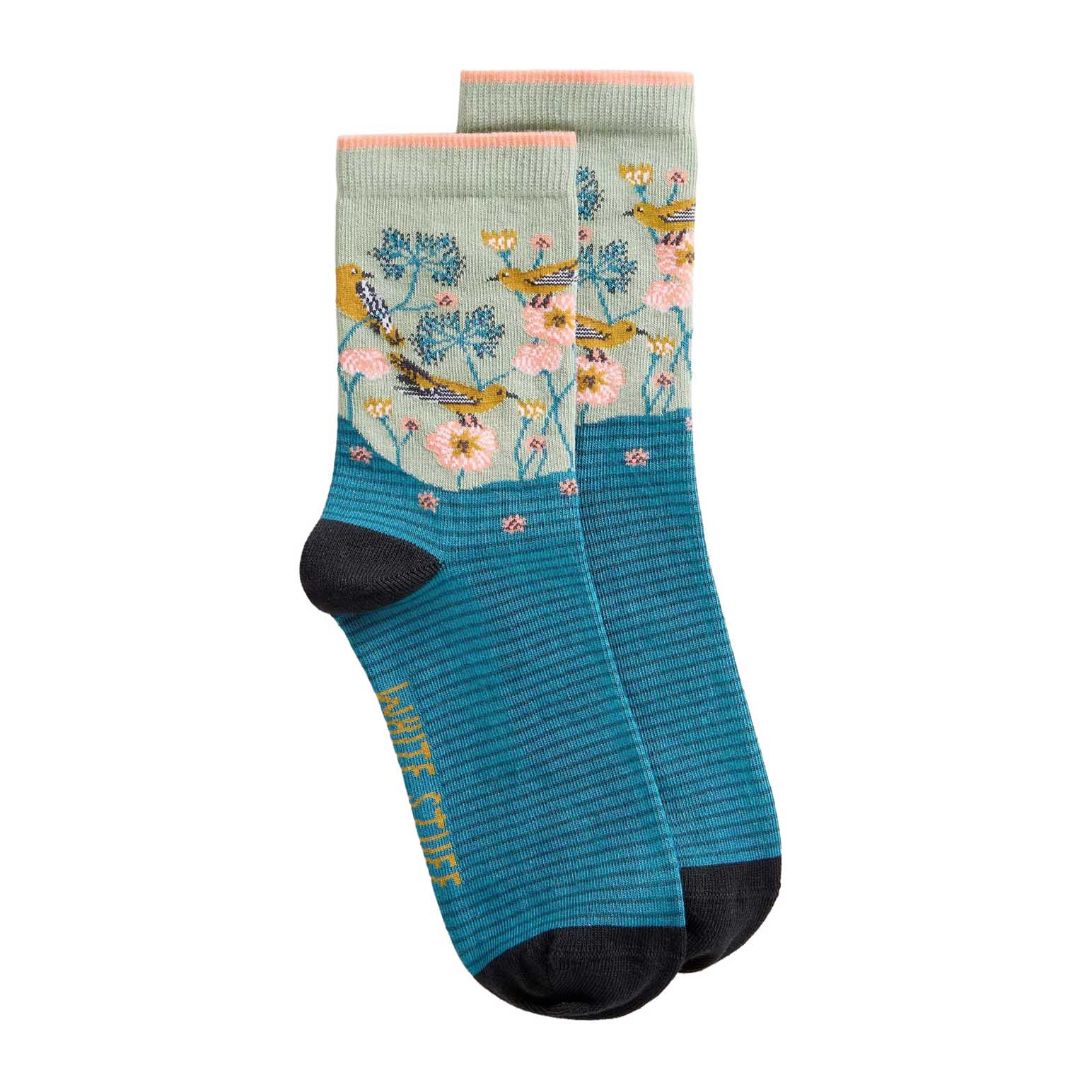 White Stuff Floral Ankle Sock